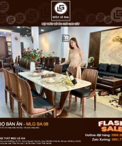 Bộ bàn ăn gỗ óc chó 08