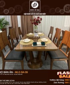 Bộ bàn ăn gỗ óc chó MLG BA 09