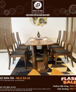 Bộ bàn ăn gỗ óc chó MLG BA29