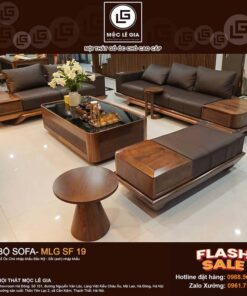 Bộ sofa gỗ óc chó MLG SF19