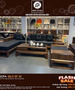 Bộ sofa gỗ óc chó MLG SF22