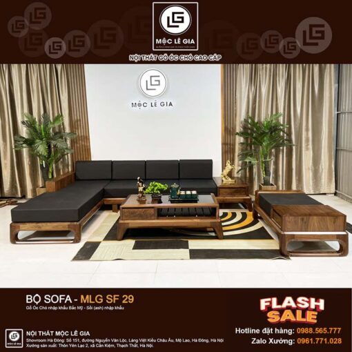Bộ sofa gỗ óc chó MLG.SF29