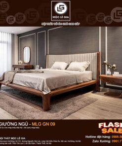 Giường ngủ gỗ óc chó MLG GN09