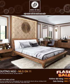 Giường ngủ gỗ óc chó MLG GN11