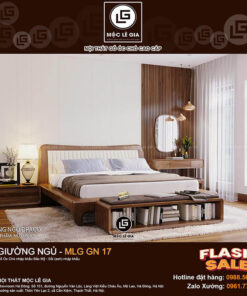 Giường ngủ gỗ óc chó MLG GN17