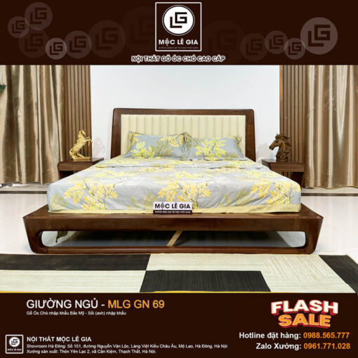 Giường ngủ gỗ óc chó MLG GN69