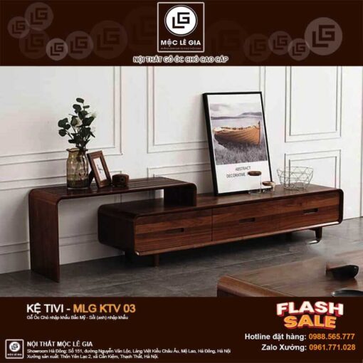 Kệ Tivi Gỗ Óc Chó MLG KTV03
