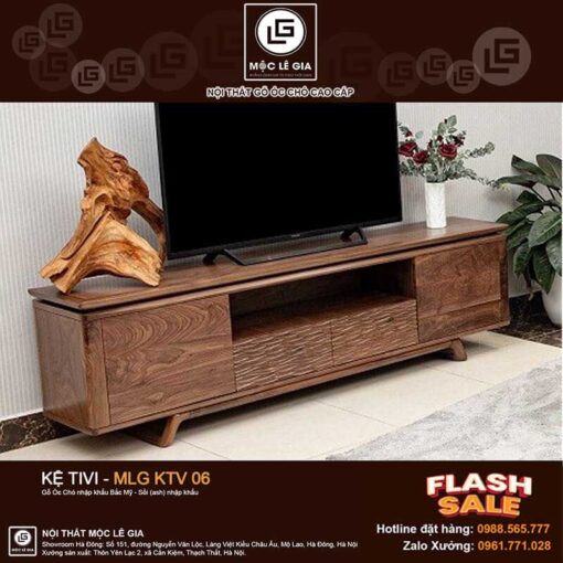 Kệ Tivi gỗ óc chó MLG KTV06