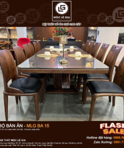 Bộ bàn ăn gỗ óc chó MLG BA15