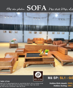 Bộ sofa gỗ sồi SL1