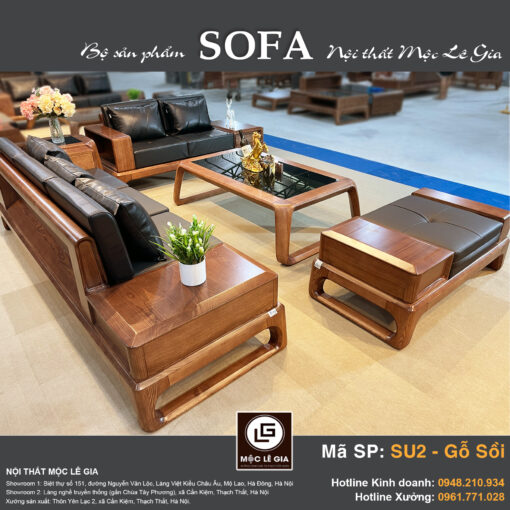 Bộ sofa gỗ sồi SU2
