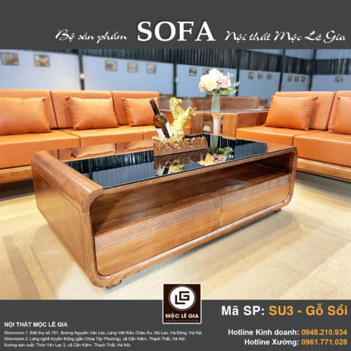 Bộ sofa gỗ sồi SU3