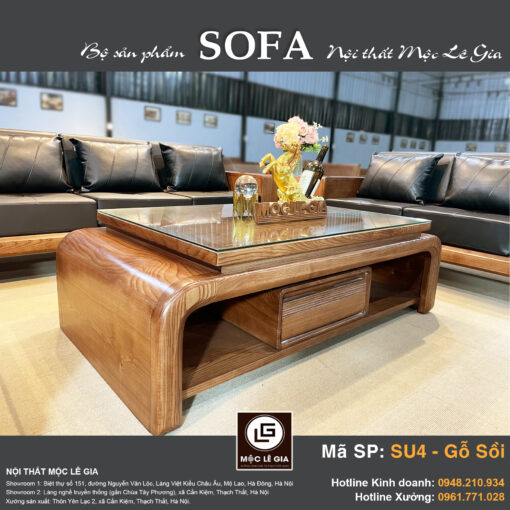 Bộ sofa gỗ sồi SU4