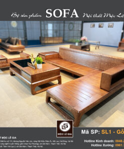Bộ sofa gỗ sồi SL1