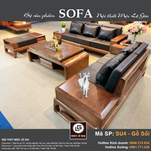Bộ sofa gỗ sồi SU4