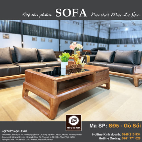 Bộ sofa gỗ sồi SĐ5