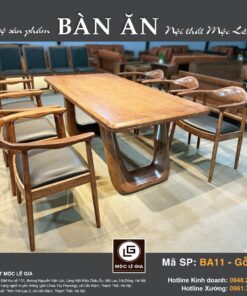 Bộ bàn ăn gỗ sồi Ba11