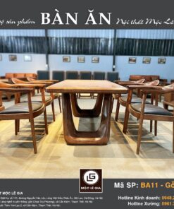 Bộ bàn ăn gỗ sồi Ba11