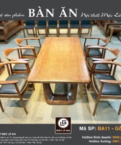 Bộ bàn ăn gỗ sồi Ba11