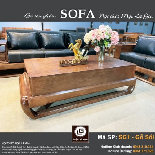 Bộ sofa gỗ sồi SG1