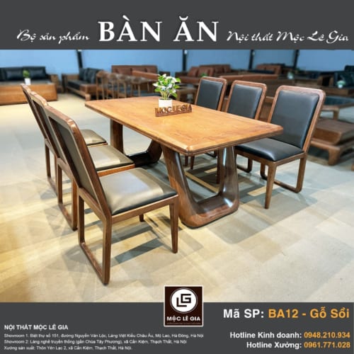 Bộ bàn ăn Gỗ Sồi BA 11