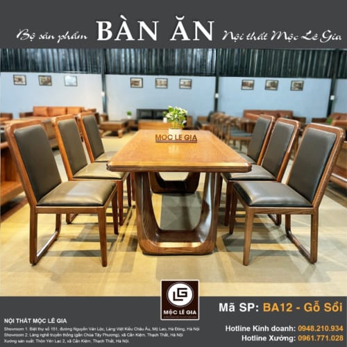 Bộ bàn ăn Gỗ Sồi BA 11