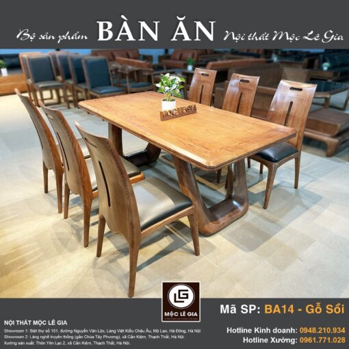 Bộ bàn ăn Gỗ Sồi BA 14