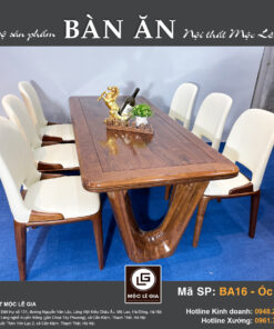 Bộ bàn ăn gỗ óc chó BA16
