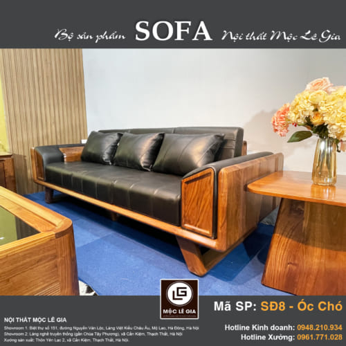 Bộ sofa gỗ óc chó SĐ8