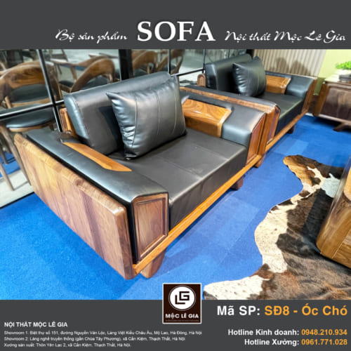 Bộ sofa gỗ óc chó SĐ8