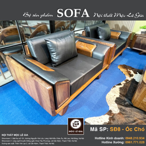 Bộ sofa gỗ óc chó SĐ8