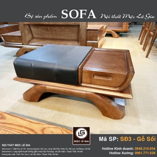 Bộ sofa gỗ sồi SĐ3