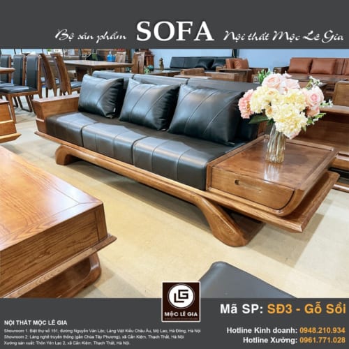 Bộ sofa gỗ sồi SĐ3