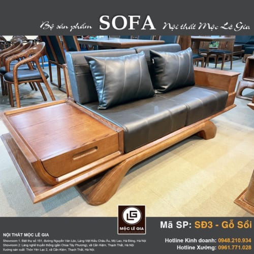 Bộ sofa gỗ sồi SĐ3