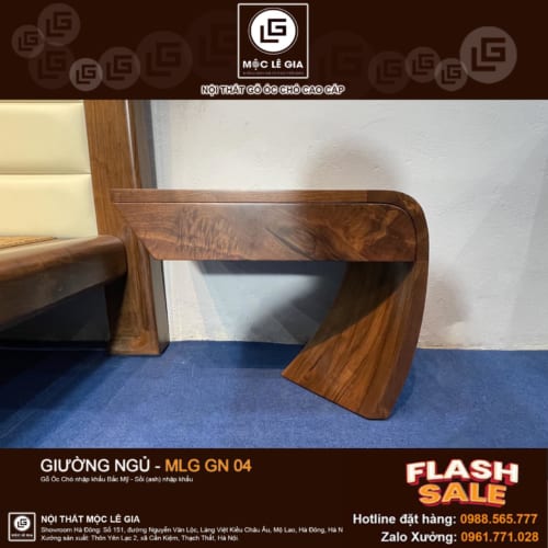 Giường ngủ gỗ óc chó MLG GN04