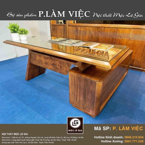 Bàn làm việc gỗ óc chó