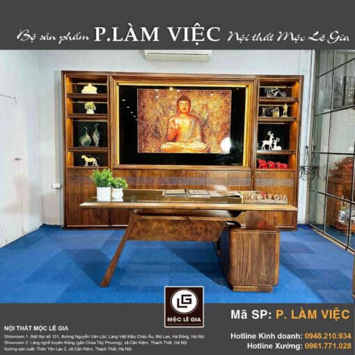 Bàn làm việc gỗ óc chó