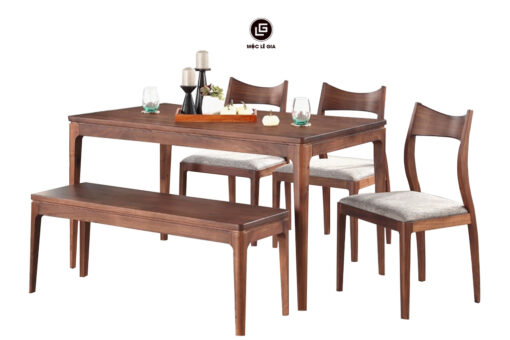 Bàn ăn gỗ óc chó xuất khẩu Bax-68