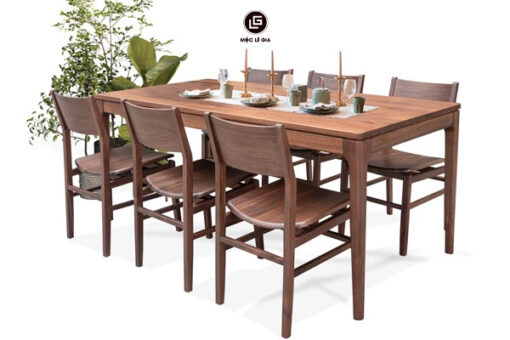 Bàn ăn gỗ óc chó xuất khẩu Bax-68